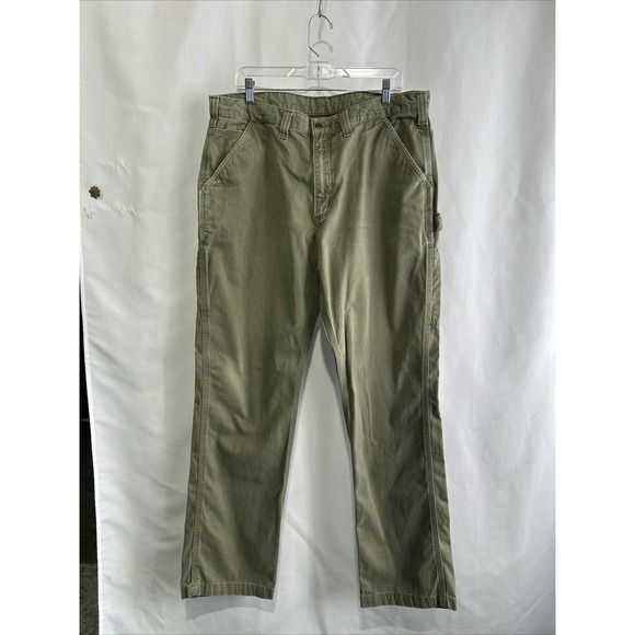 Carhartt Mens Relaxed Fit Twill Utility Work Pants BN0324-M B324-ARG Size 38x34 - Picture 1 of 12